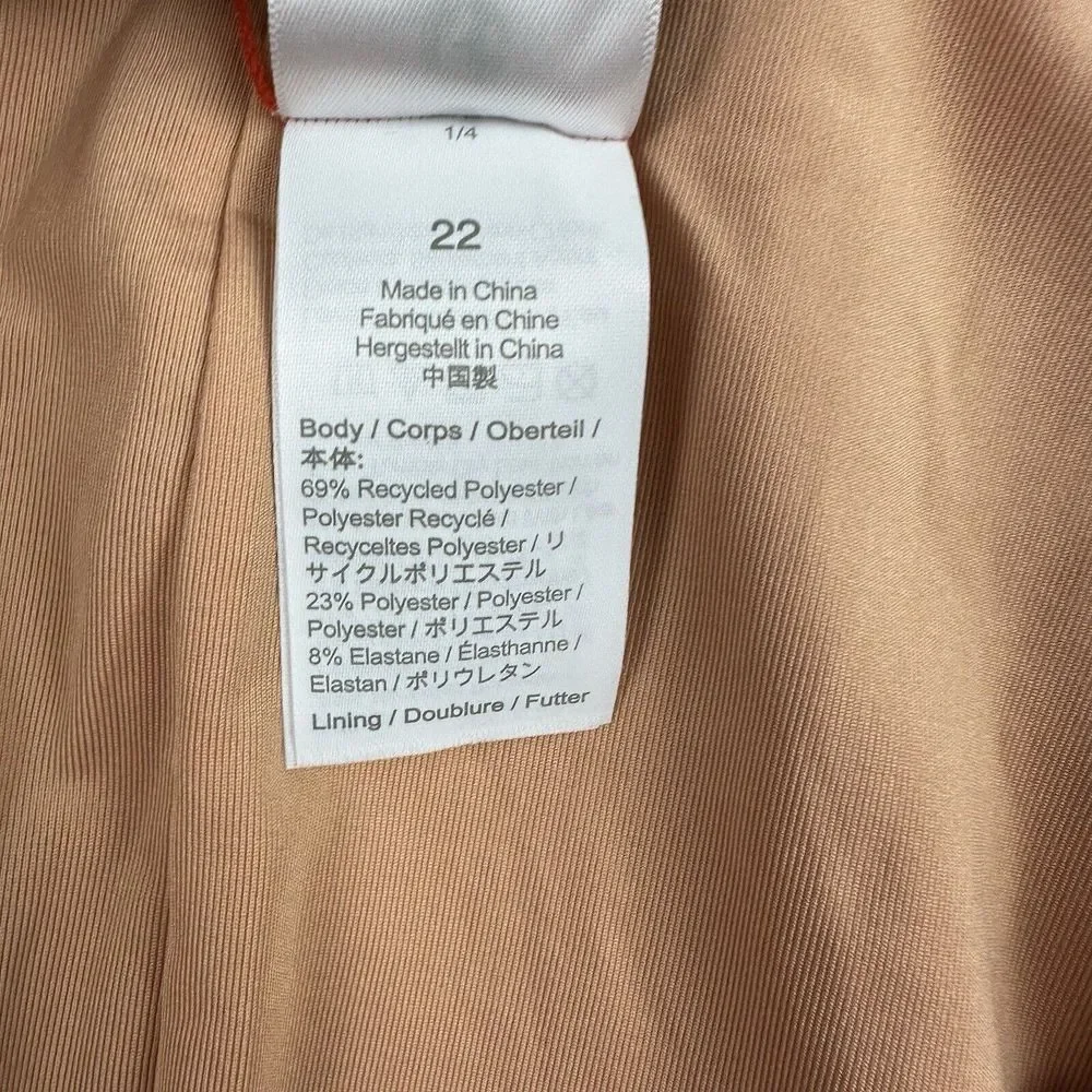 NWT J Crew‎ Scrunchie Classic Scoopneck One-Piece Swimsuit Women's Size 22 NEW